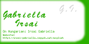 gabriella irsai business card